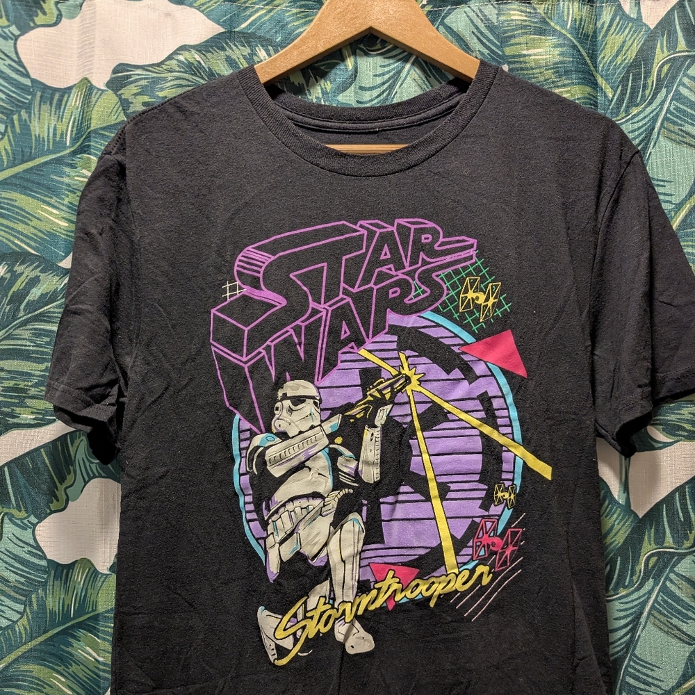 Star Wars Stormtrooper Vintage Style Black Graphic Tee Shirt